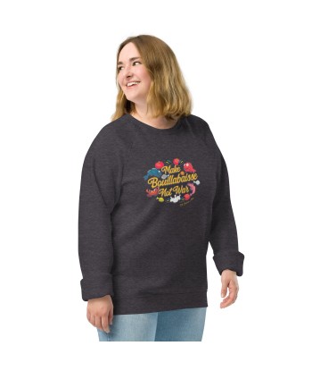 Sweatshirt écologique raglan unisexe Make Bouillabaisse Not War Oh Bonne Mer en linge