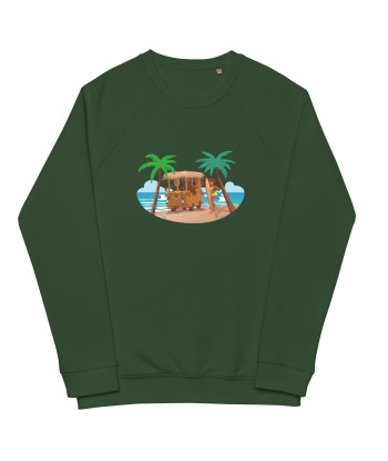 Sweatshirt écologique raglan unisexe Tiki Kombi en stock