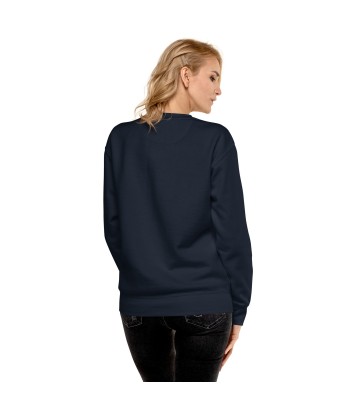 Sweatshirt premium unisexe Croix de camargue dorée avec texte Oh Bonne mer grand motif brodé en linge