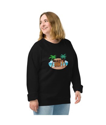 Sweatshirt écologique raglan unisexe Tiki Kombi en stock