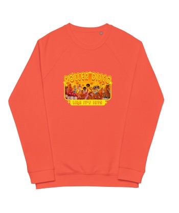 Sweatshirt écologique raglan unisexe Roller Disco 1975 la colonne vertébrale