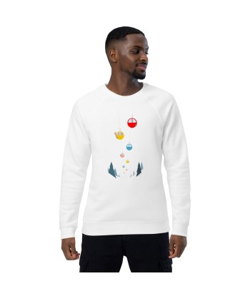 Sweatshirt écologique raglan unisexe Gondolas in the mist Pour