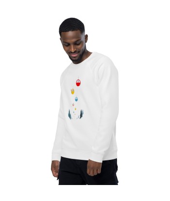 Sweatshirt écologique raglan unisexe Gondolas in the mist Pour