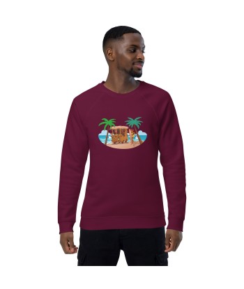 Sweatshirt écologique raglan unisexe Tiki Kombi en stock