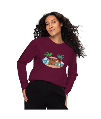 Sweatshirt écologique raglan unisexe Tiki Kombi en stock