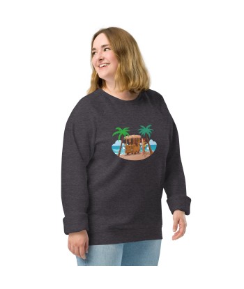 Sweatshirt écologique raglan unisexe Tiki Kombi en stock