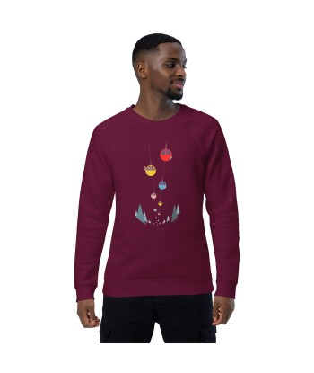 Sweatshirt écologique raglan unisexe Gondolas in the mist Pour