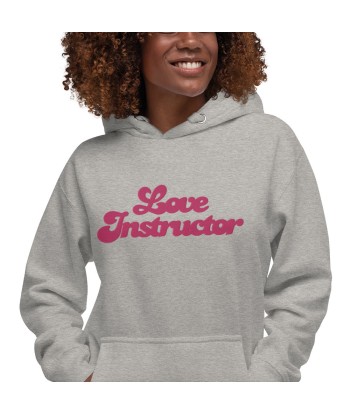 Sweat à capuche unisexe en coton Love Instructor grand motif brodé acheter