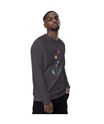 Sweatshirt écologique raglan unisexe Gondolas in the mist Pour