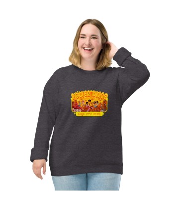 Sweatshirt écologique raglan unisexe Roller Disco 1975 la colonne vertébrale