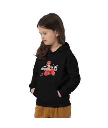 Sweat à capuche écologique pour enfants Vespa Girl in St Tropez livraison gratuite