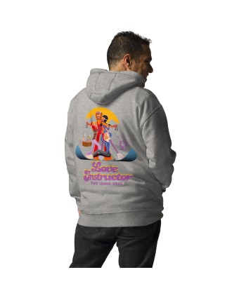 Sweat à capuche unisexe en coton Love Instructor First Lesson free grand motif dans le dos pour bénéficier 