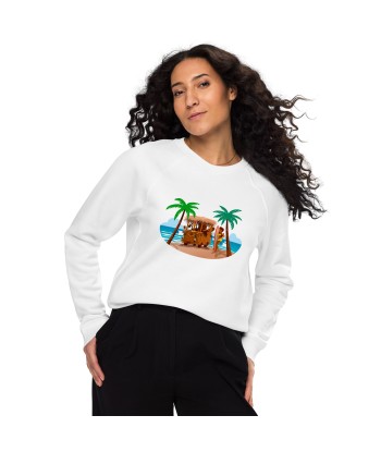 Sweatshirt écologique raglan unisexe Tiki Kombi en stock