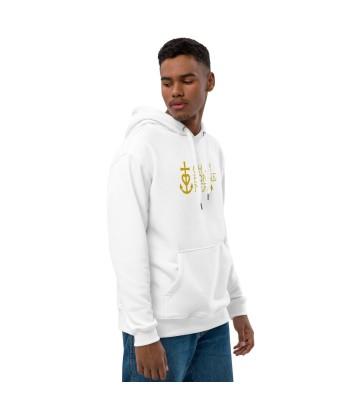 Sweat à capuche premium écologique Oh Bonne Mer 2 grand motif brodé sur la face brillant des détails fins